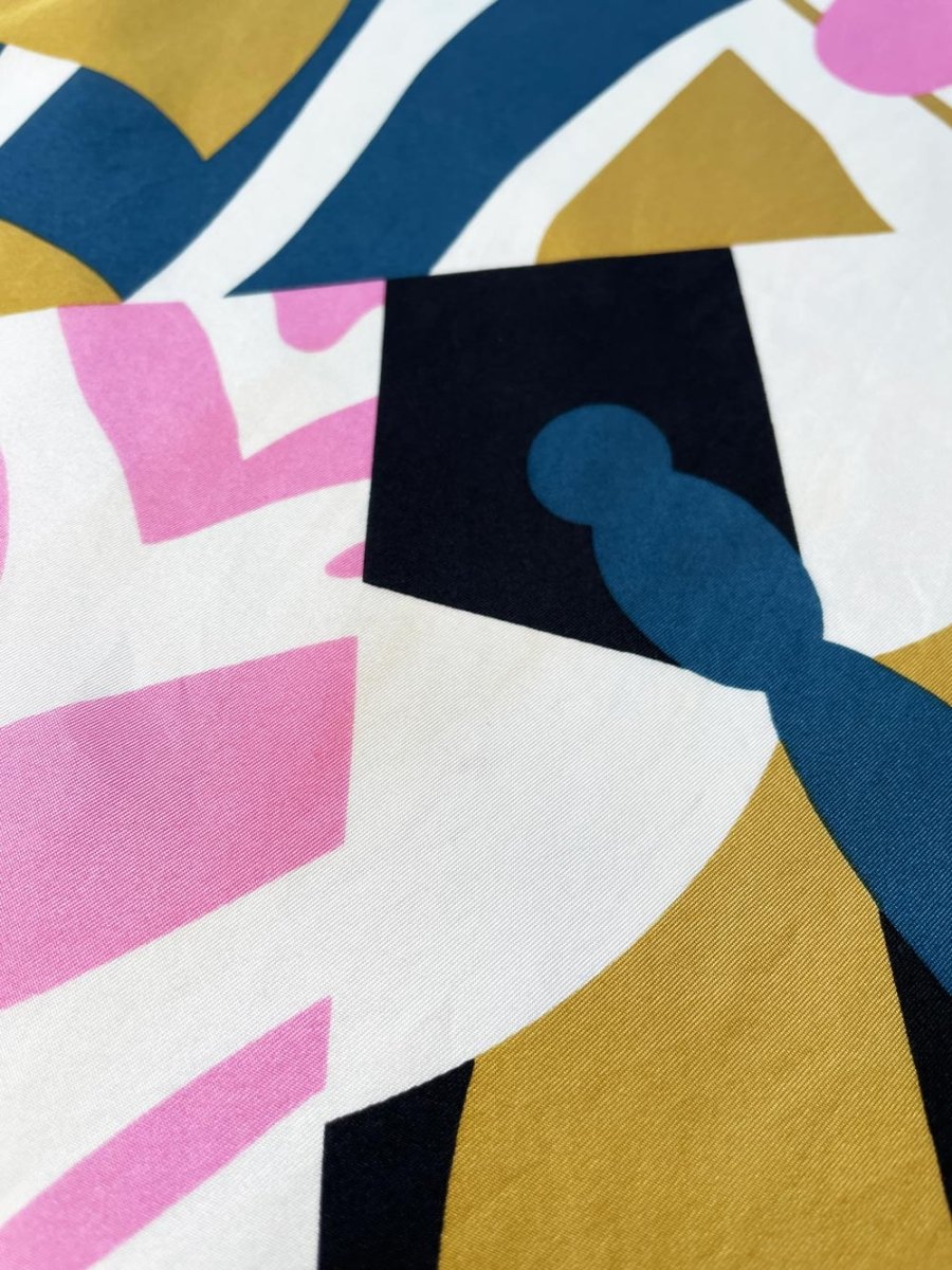 kate spade 100% silk animal faces scarf | hand - rolled edge - good market thrift store