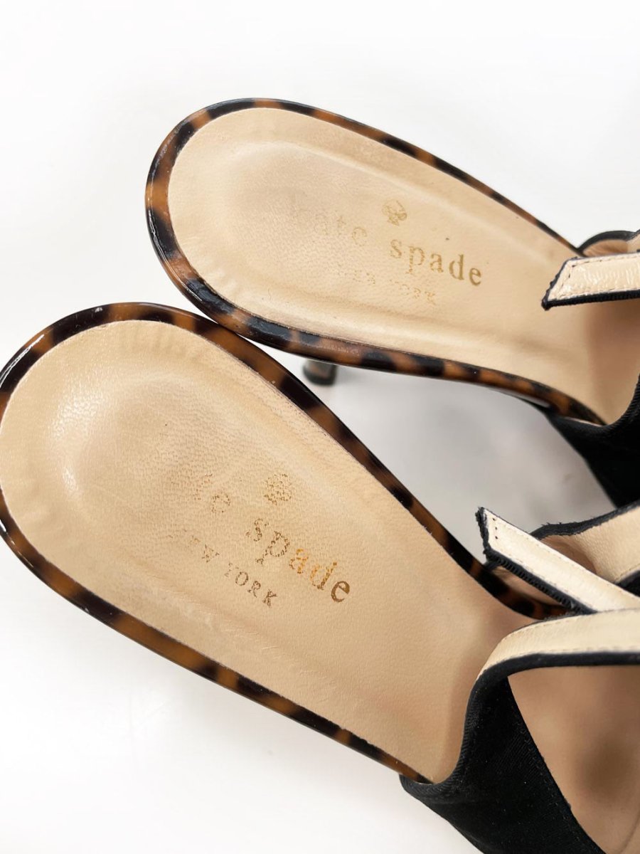 kate spade patent animal print bow slingback pumps - good market thrift store