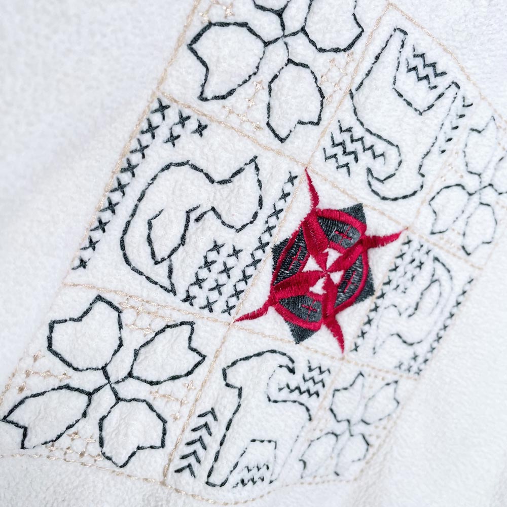 vintage 90s kates nordic knit trim 1/4 fleece sweatshirt