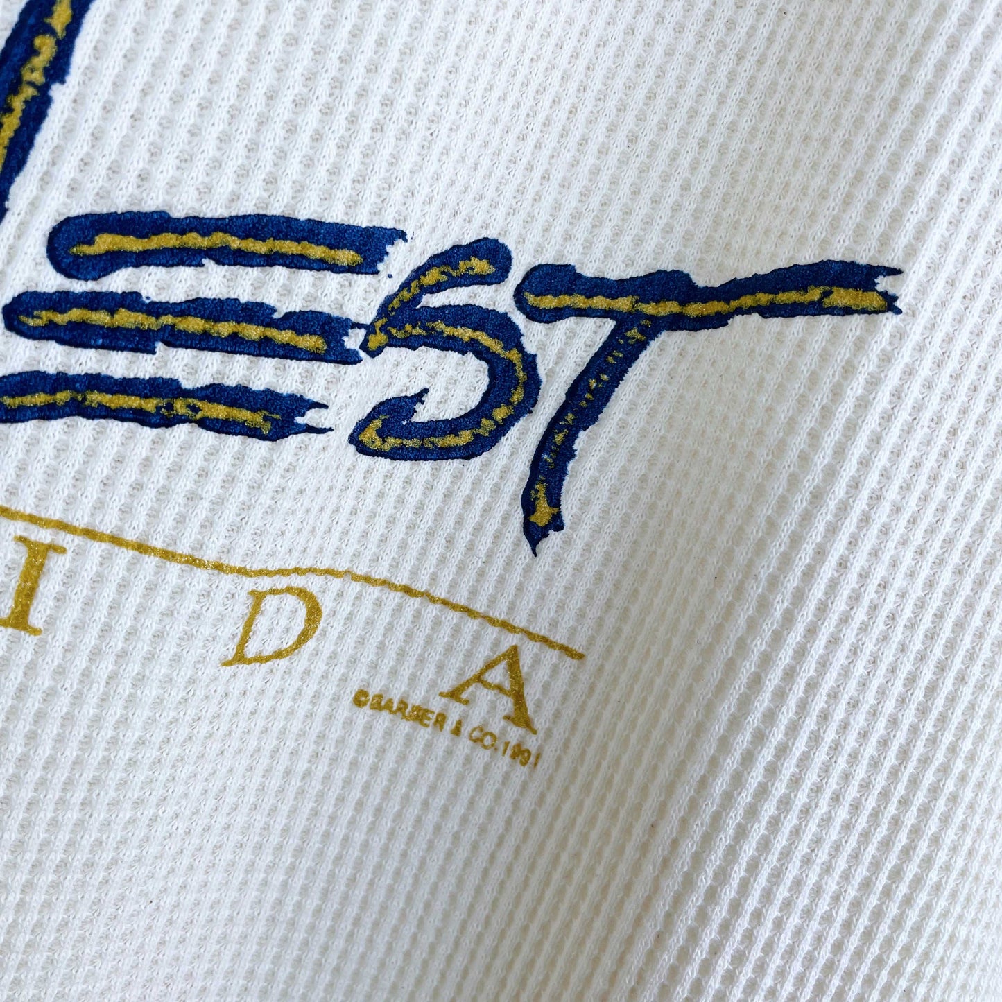 vintage 90s key west florida waffle button down