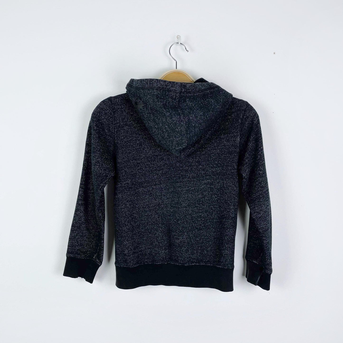 roots kids black pepper full zip hoodie - size medium