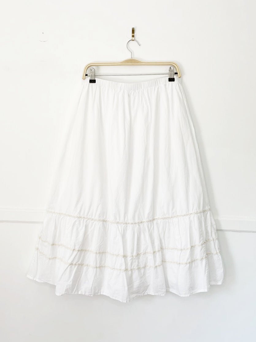 kimchi blue boho tiered midi skirt | urban outfitters - good market thrift store