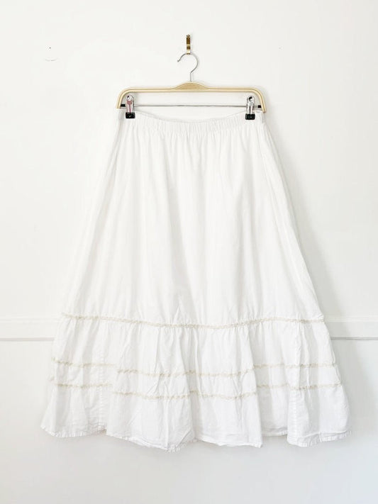 kimchi blue boho tiered midi skirt | urban outfitters - good market thrift store