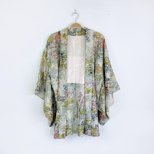vintage handmade silk traditional short kimono