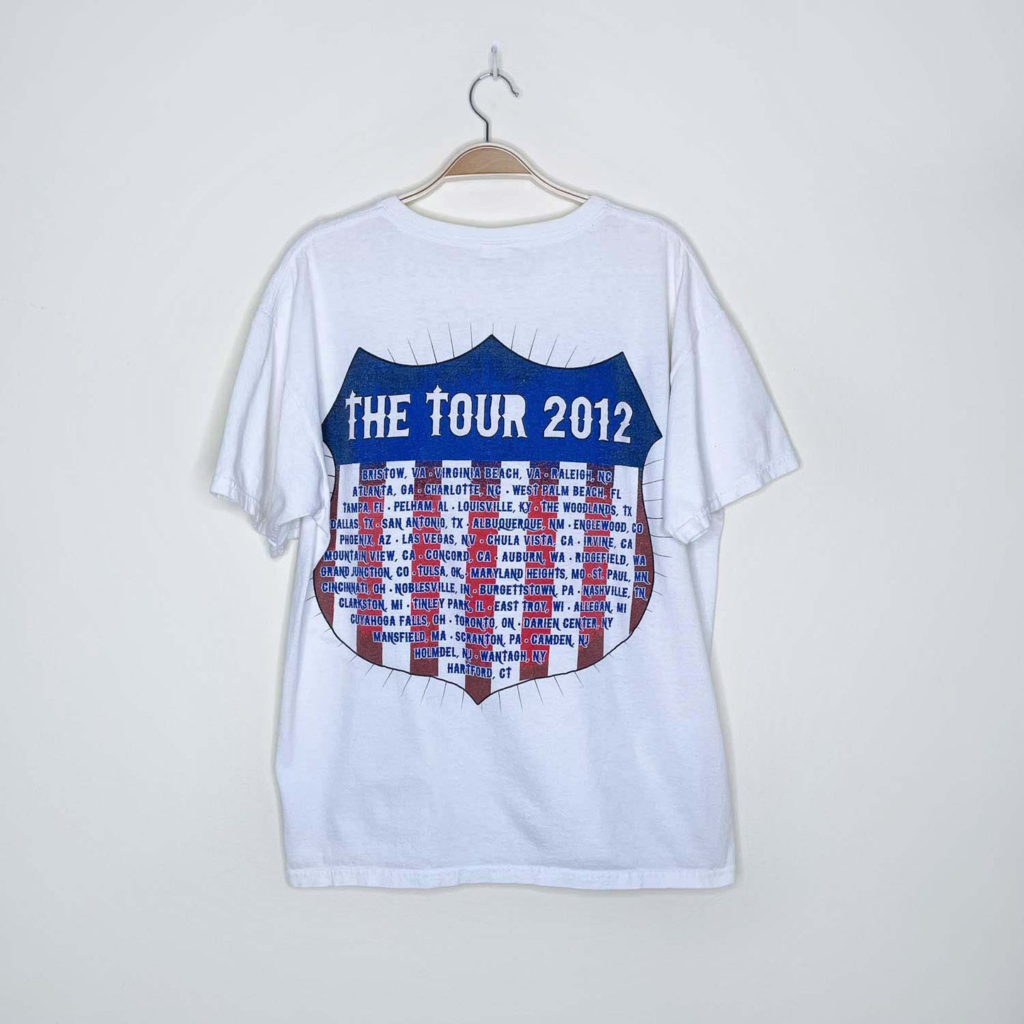 kiss 2012 'the tour' band tee - size large