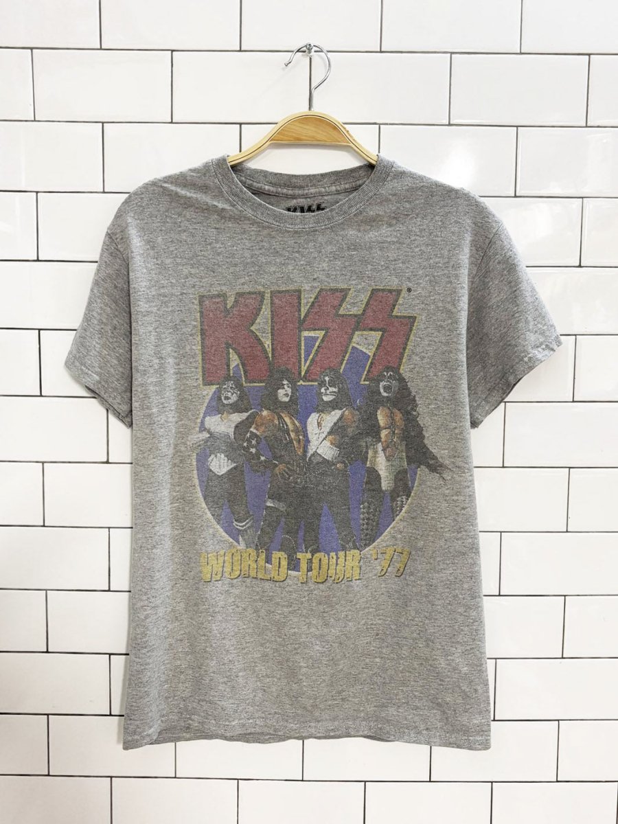 kiss world tour 77 reprint band tee - good market thrift store