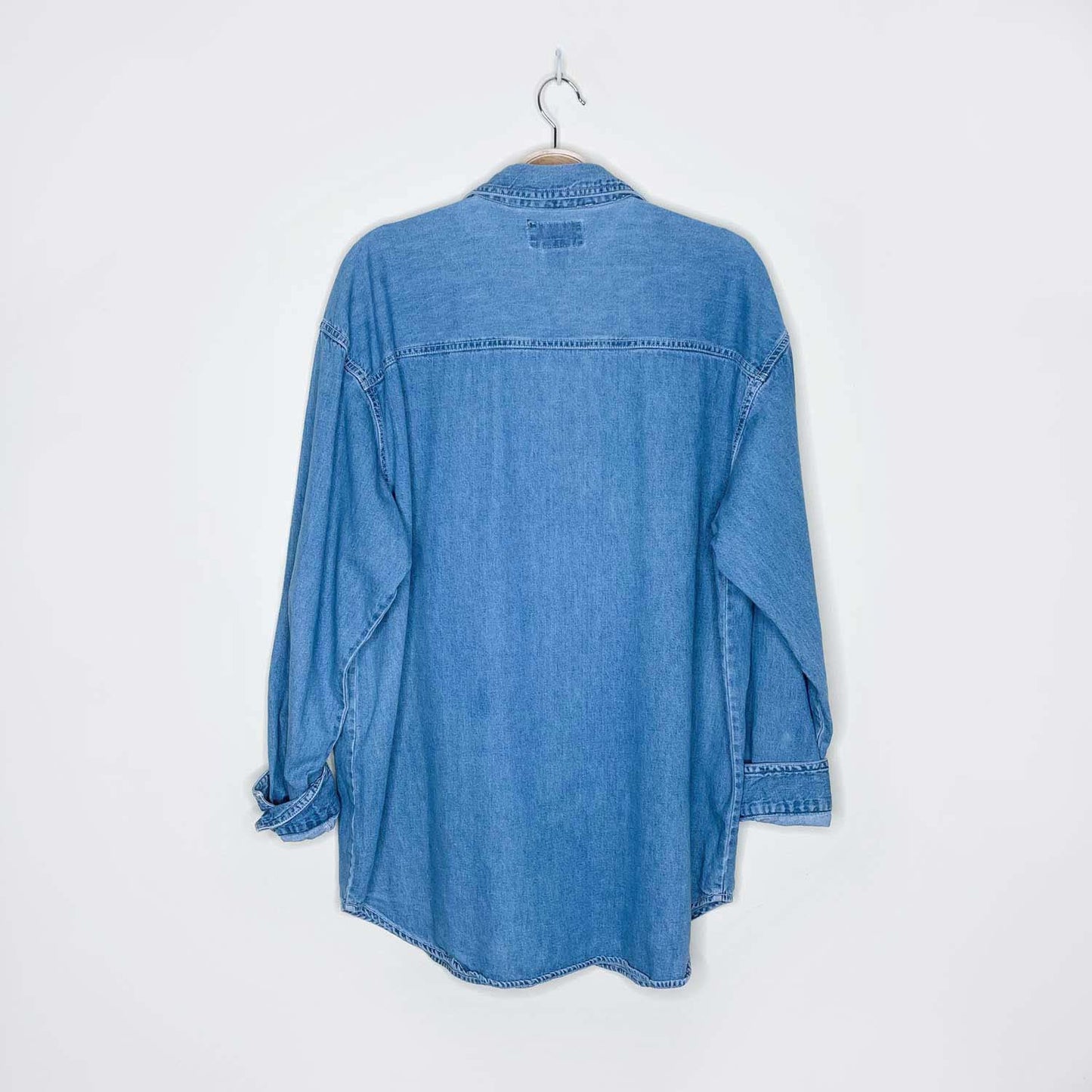 vintage xquizzit christmas cat denim button down - size large