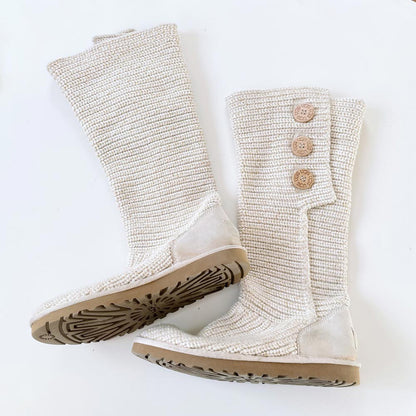 ugg classic cardy knit button boots