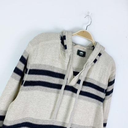 roots 2019 striped knit hoodie - size xl