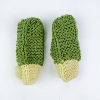 handknit pom pom slippers - one size
