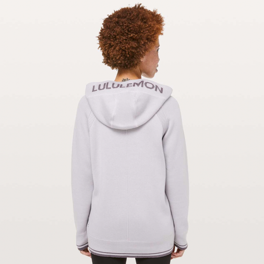 lululemon 2019 soothe away knit hoodie cashlu - size small
