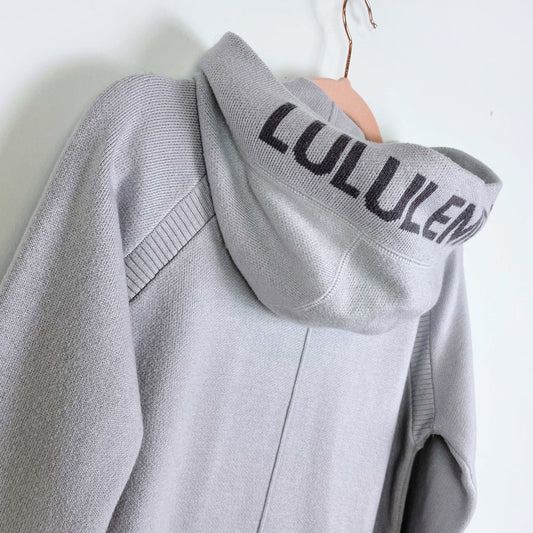 lululemon 2019 soothe away knit hoodie cashlu - size small