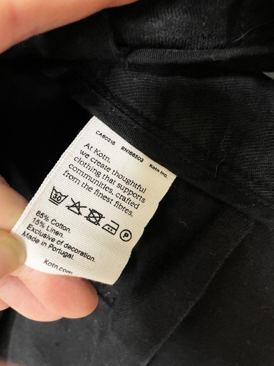 kotn dendera linen - cotton twill pleated mini skirt - good market thrift store