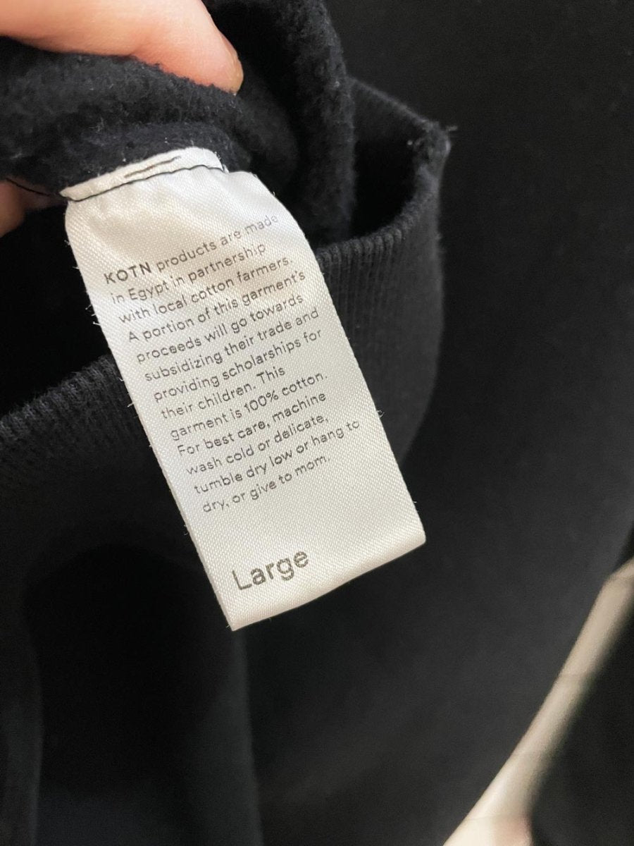 kotn egyptian cotton fleece cozy sweatshirt - good market thrift store