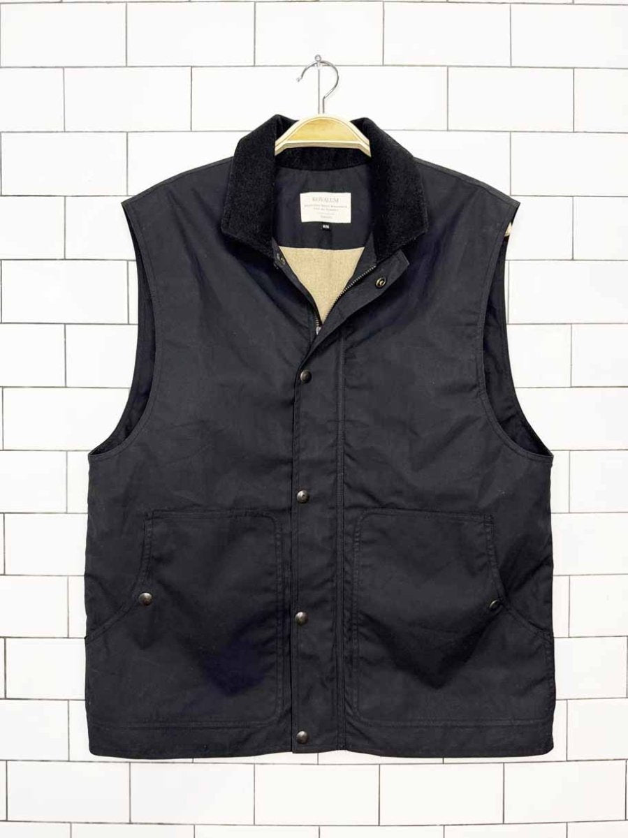 kovalum handmade waxed cotton vest | made in Toronto - good market thrift store