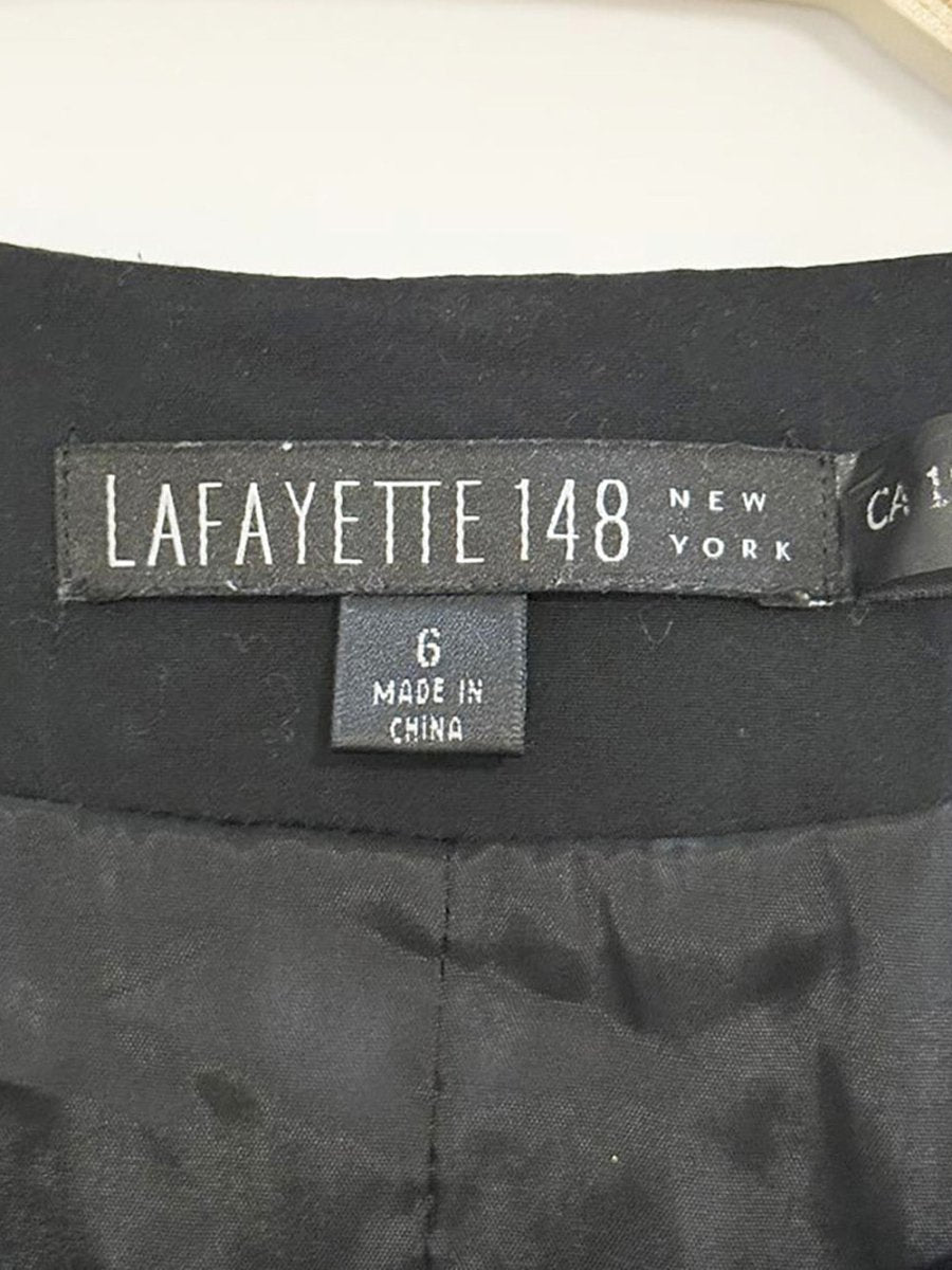 lafayette 148 new york pleated peplum hem tie waist blouse - good market thrift store