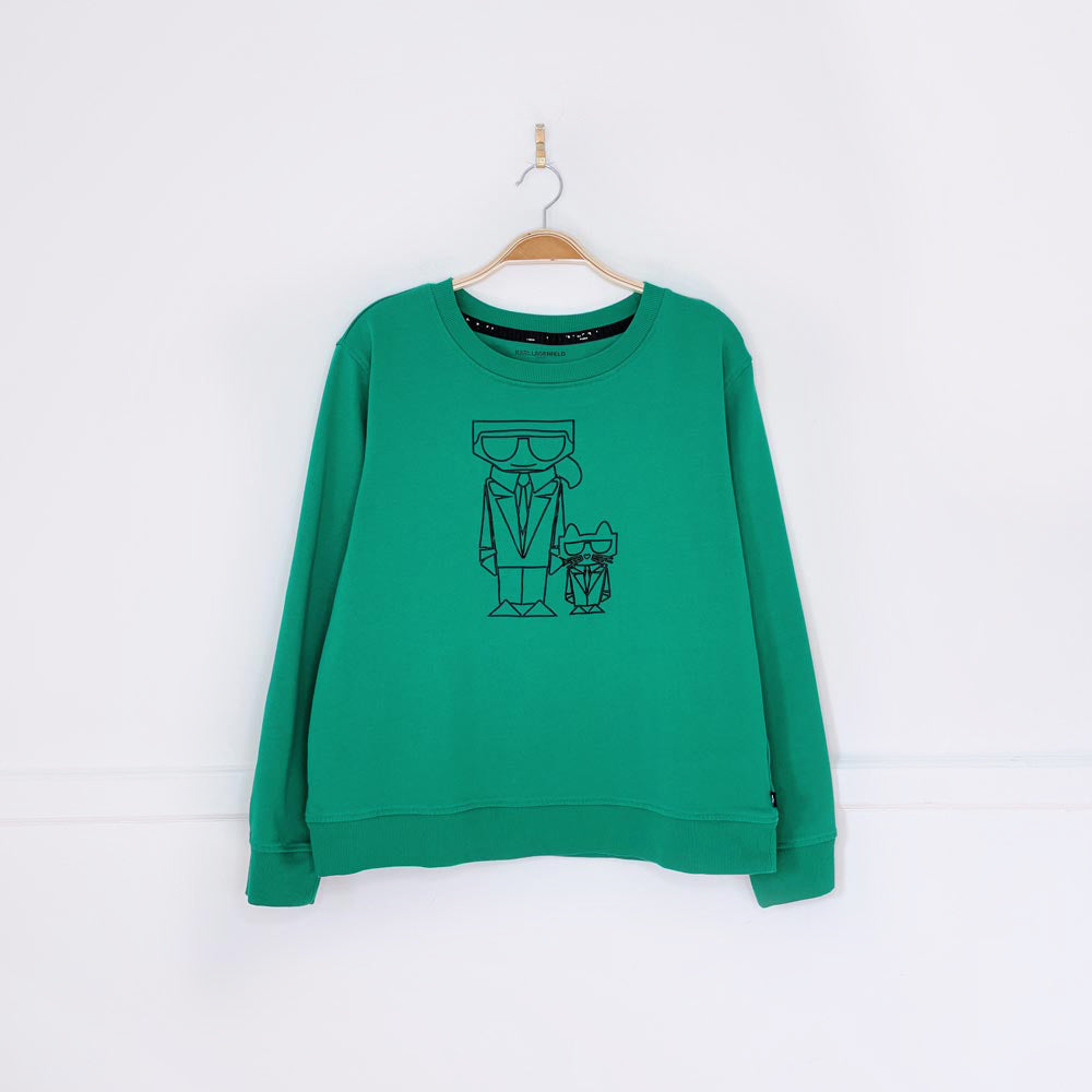 karl lagerfeld karlito + choupette graphic sweatshirt