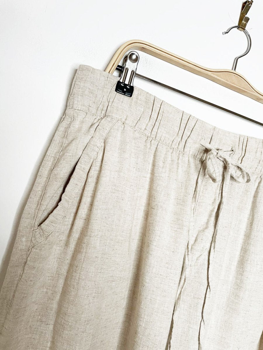 lane bryant linen-blend wide leg casual pants - good market thrift store