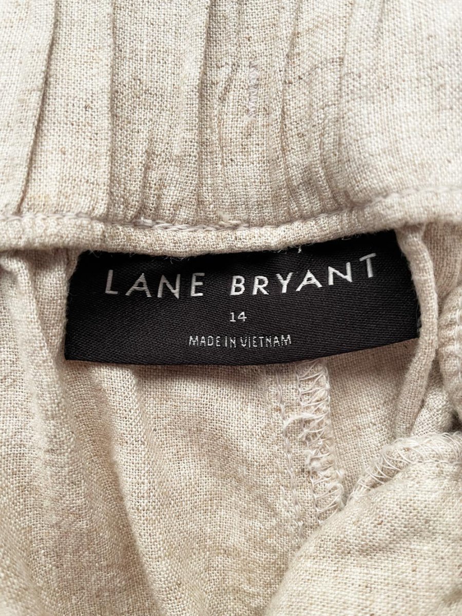 lane bryant linen-blend wide leg casual pants - good market thrift store