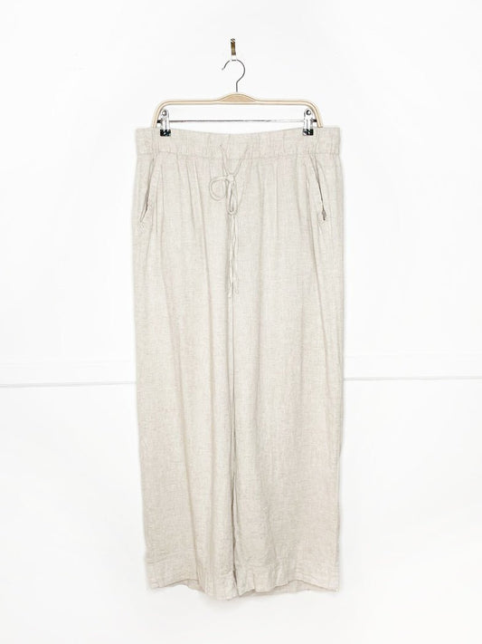 lane bryant linen-blend wide leg casual pants - good market thrift store