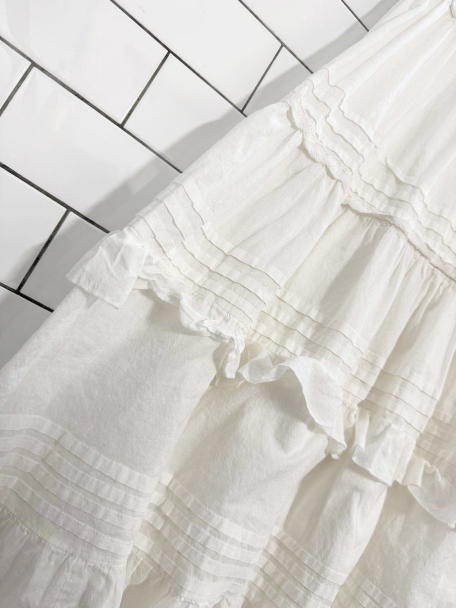 lapis boho tiered ruffle prairie maxi skirt - good market thrift store