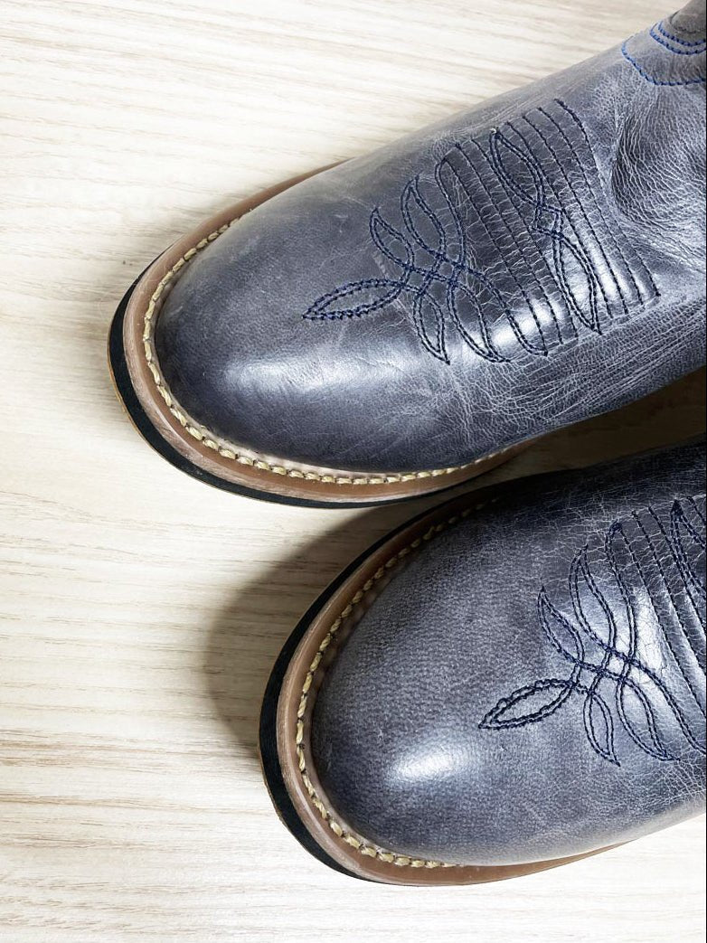 laredo leather short western stitch cowboy boot - good market thrift store