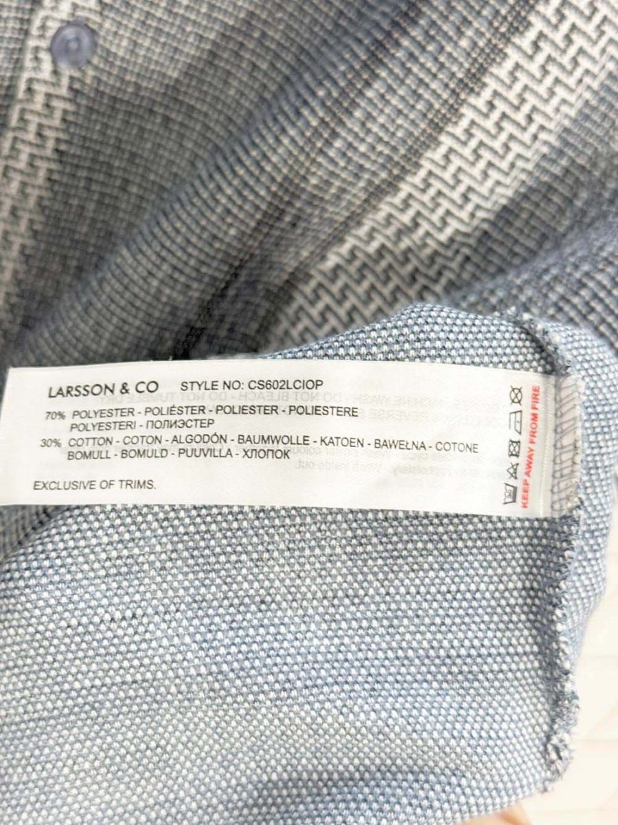 larsson & co striped textured full button shirt - good market thrift store