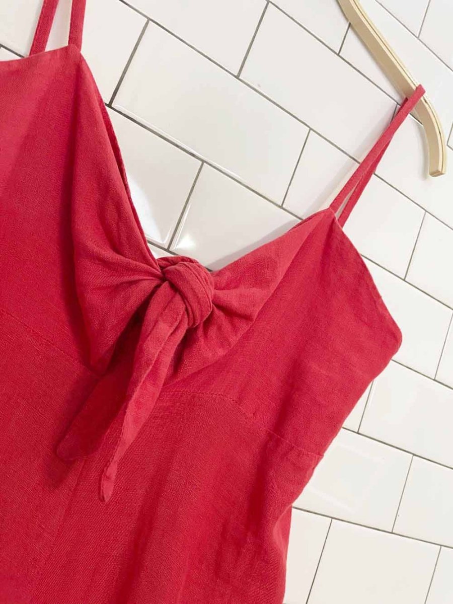 laura bianchi 100% linen wide leg relaxed jumpsuit | made in italy - good market thrift store