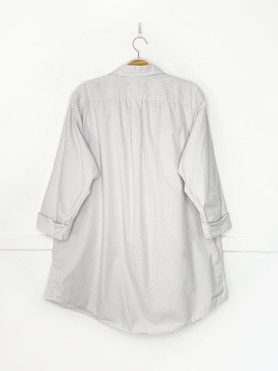 lauren ralph lauren crest pocket striped poplin boyfriend shirt - good market thrift store
