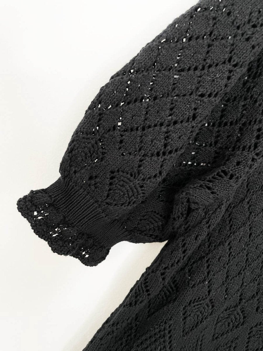 lauren ralph lauren crochet pointelle knit maxi dress | duster cardigan - good market thrift store