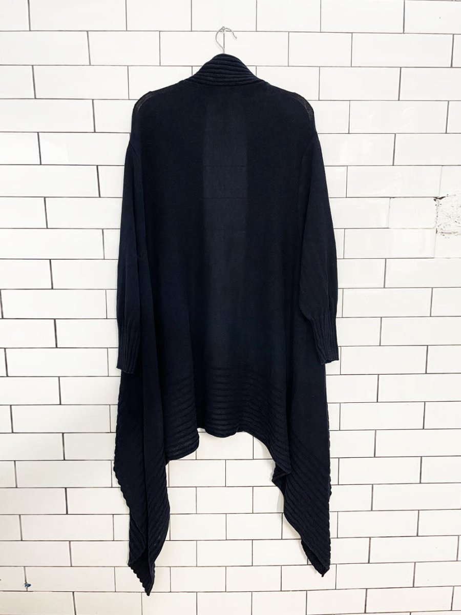 lauren ralph lauren linen-blend knit waterfall wrap cardigan - good market thrift store