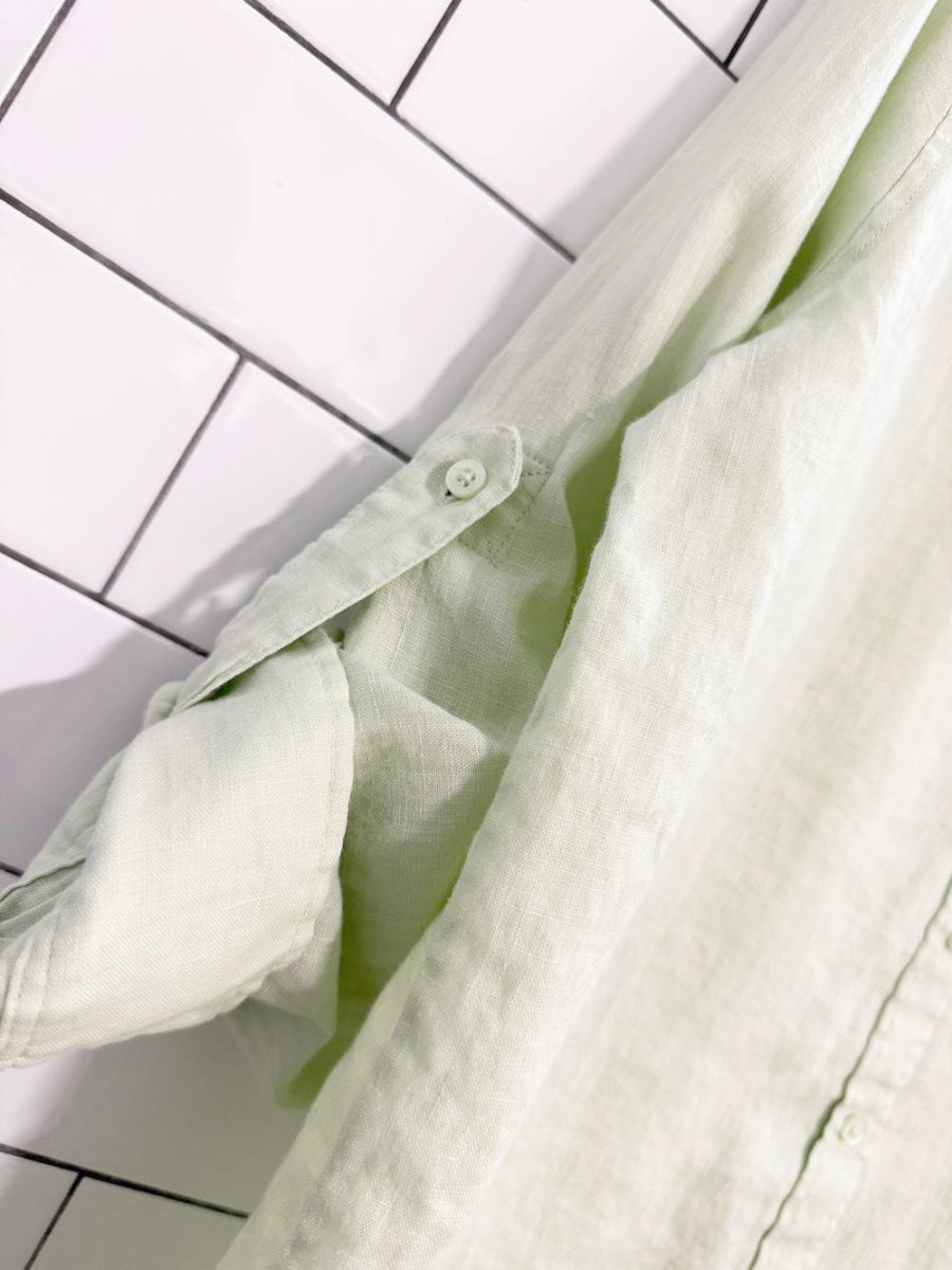 lauren RL 100% linen full button shirt | ralph lauren - good market thrift store