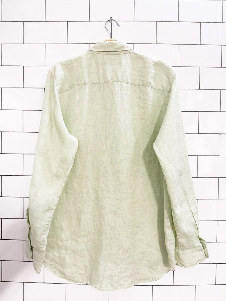 lauren RL 100% linen full button shirt | ralph lauren - good market thrift store