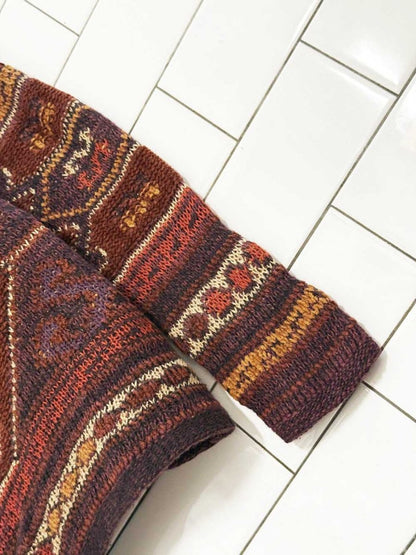 lauren RL wool - blend western knit sweater | ralph lauren - good market thrift store