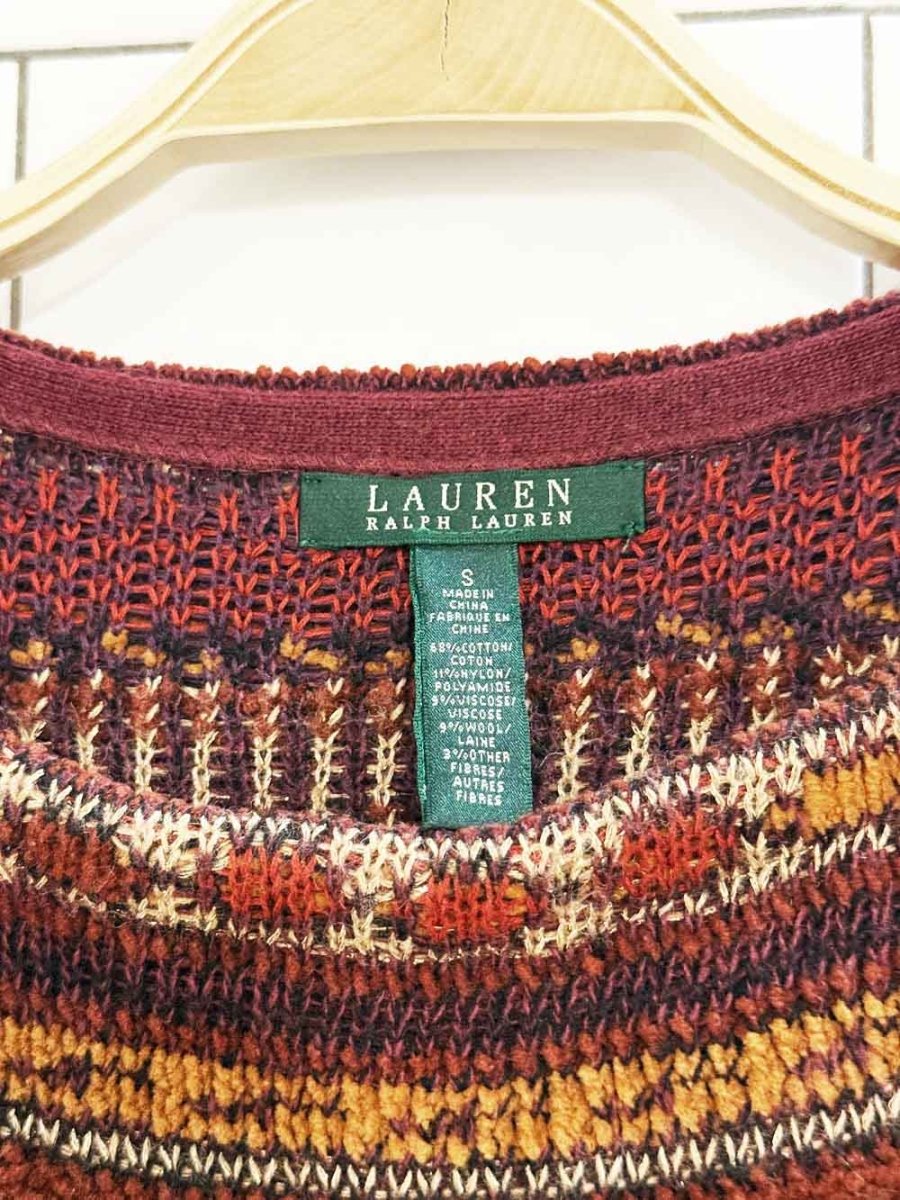 lauren RL wool - blend western knit sweater | ralph lauren - good market thrift store