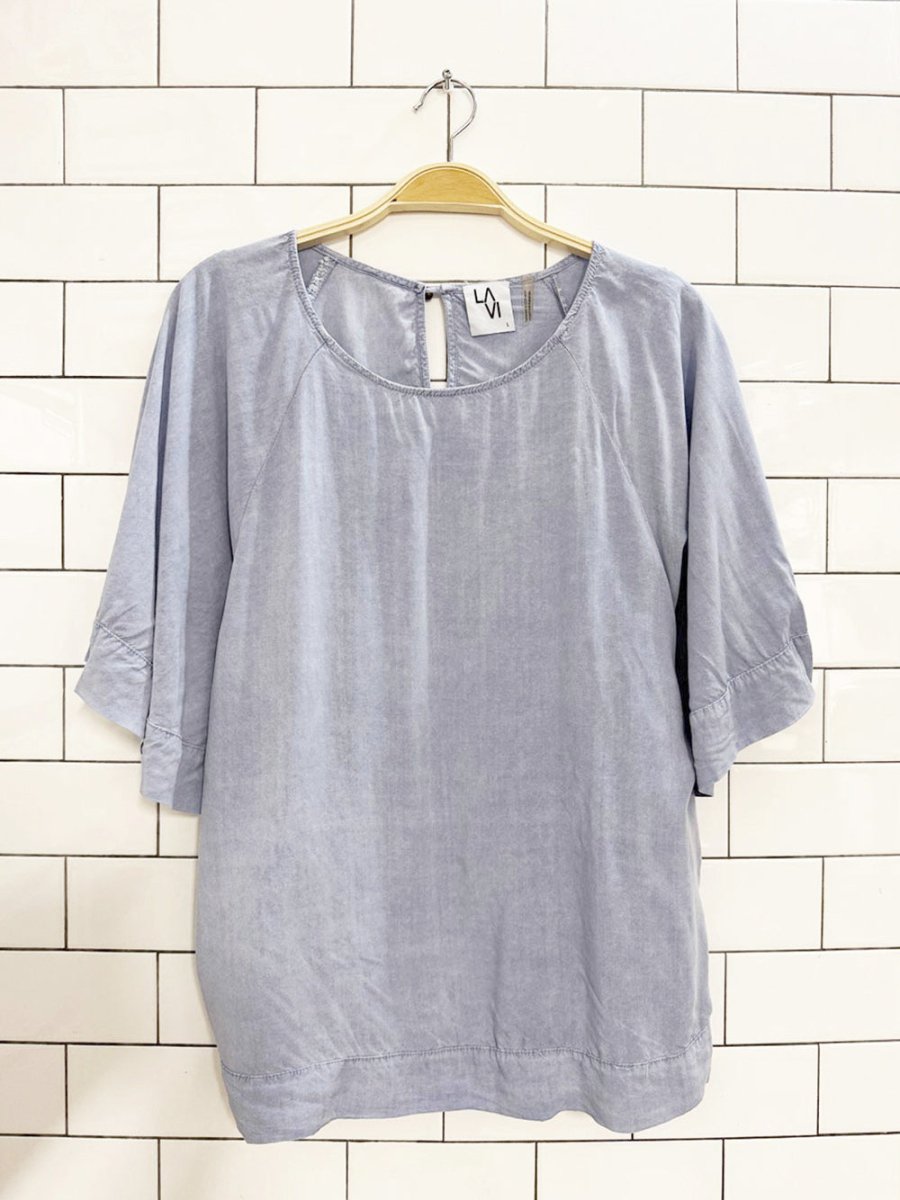 LAVI flowy sleeve chambray blouse | sam and lavi LA - good market thrift store