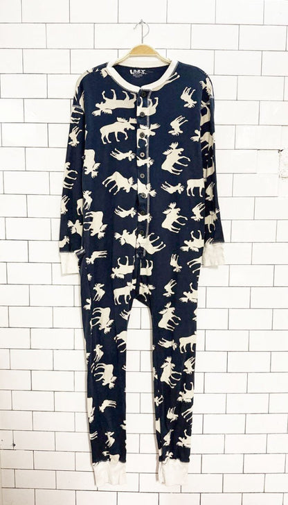 lazy one don't moose with me pyjama onesie | flap jack - good market thrift store