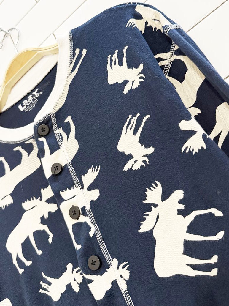 lazy one don't moose with me pyjama onesie | flap jack - good market thrift store