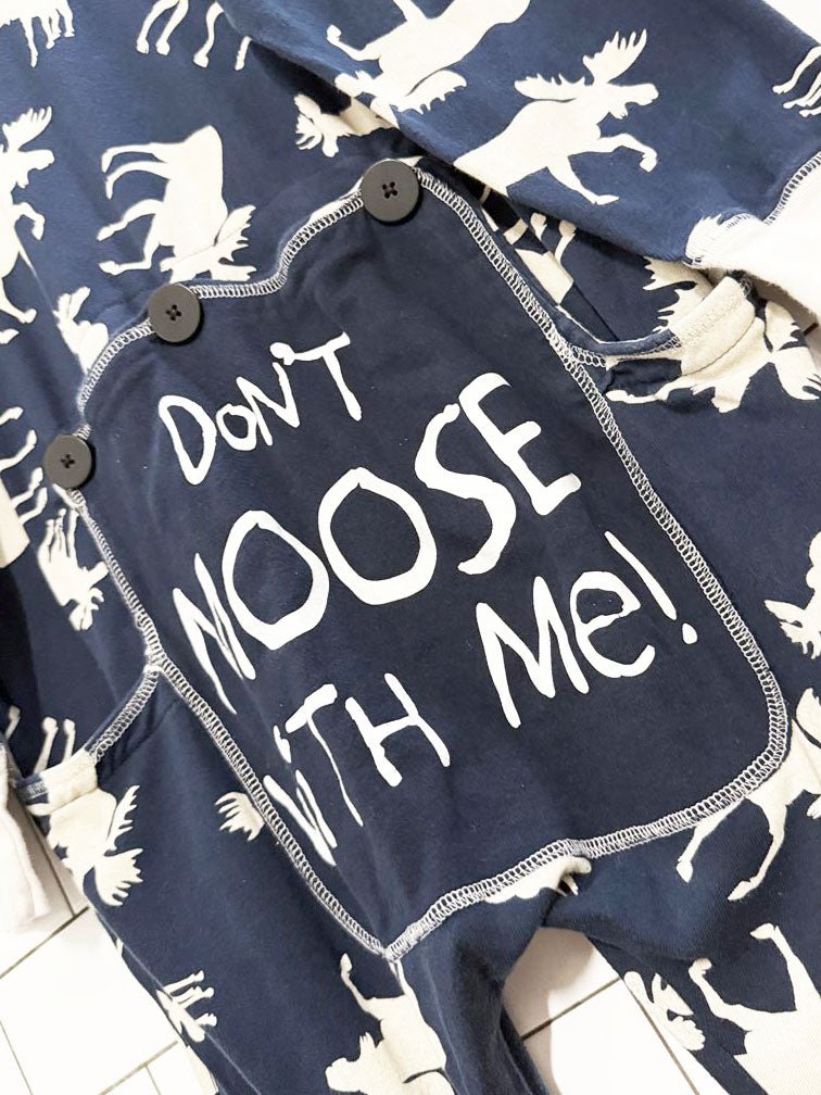 lazy one don't moose with me pyjama onesie | flap jack - good market thrift store