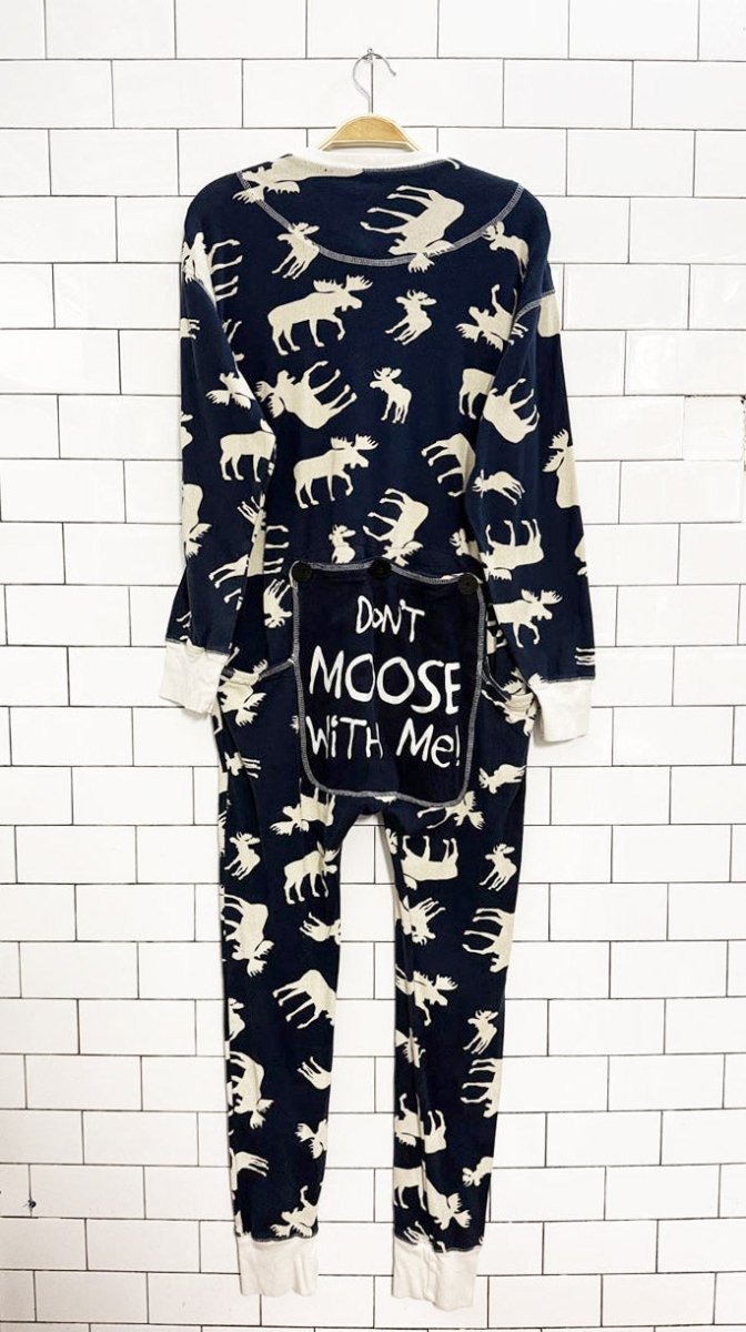 lazy one don't moose with me pyjama onesie | flap jack - good market thrift store