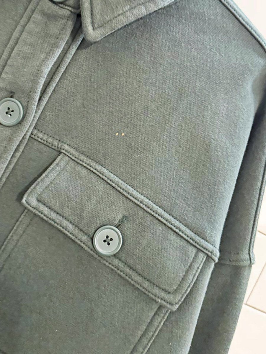 lazypants cozy fleece shirt jacket - good market thrift store