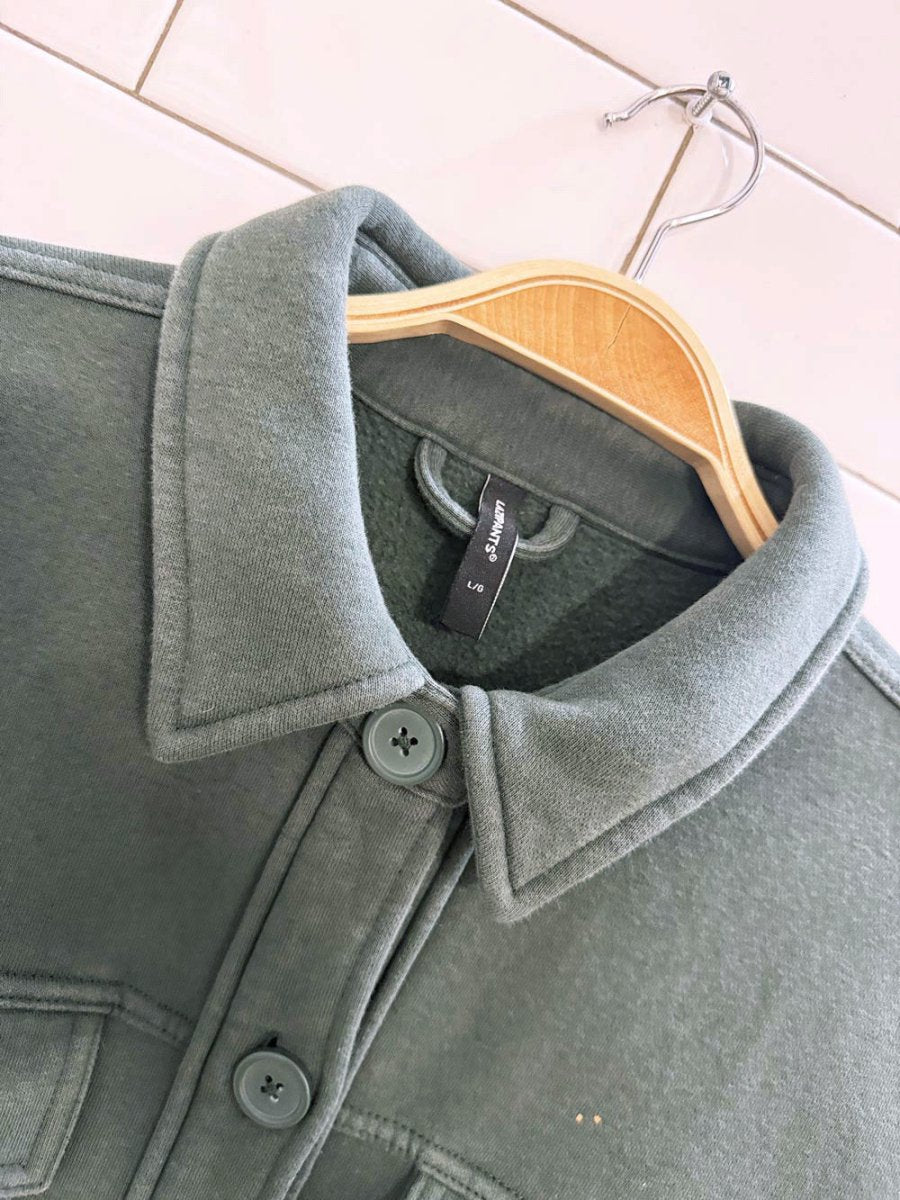 lazypants cozy fleece shirt jacket - good market thrift store