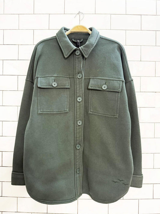 lazypants cozy fleece shirt jacket - good market thrift store