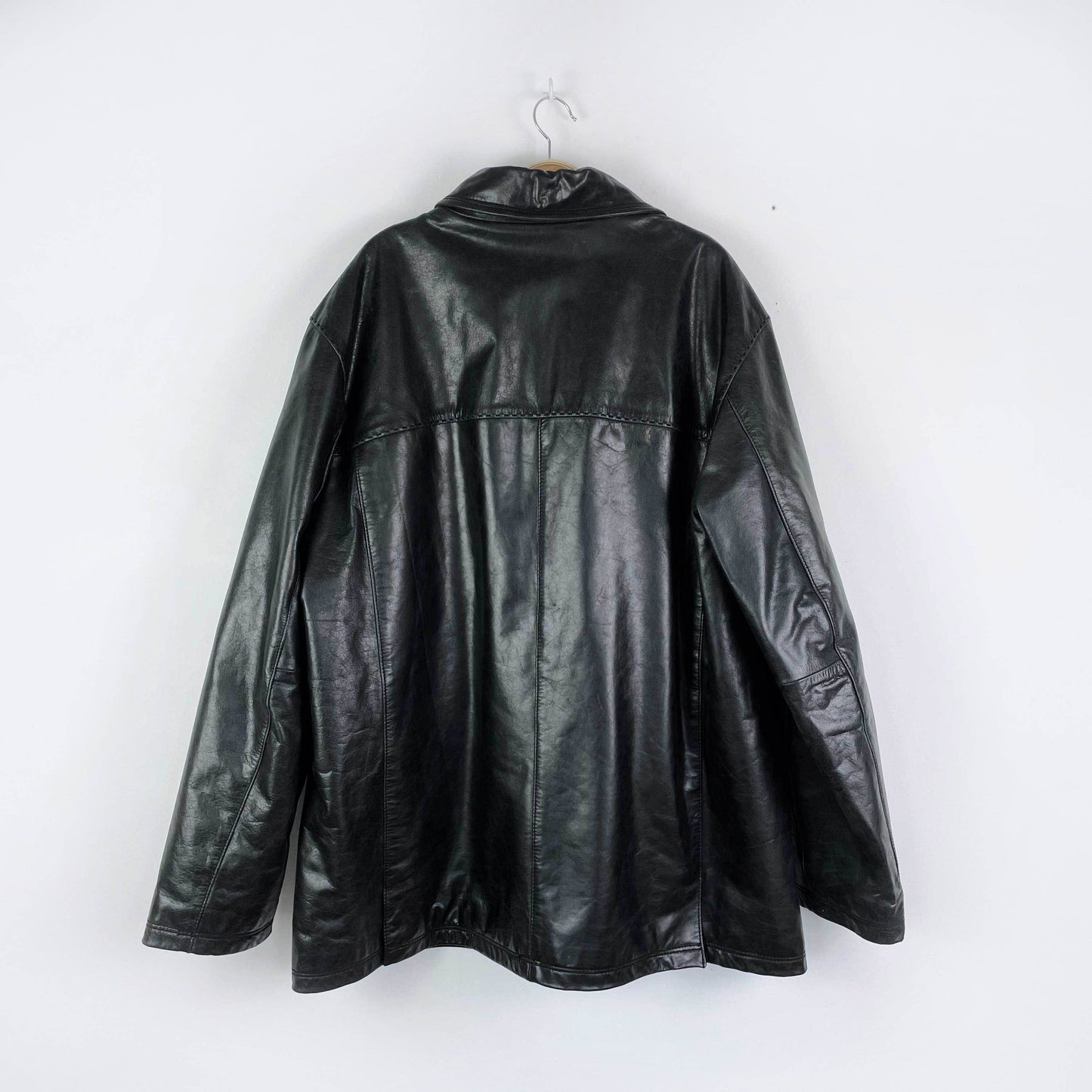 strellson minimal leather wool-lined jacket
