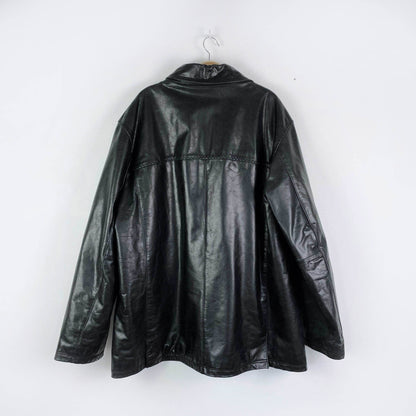 strellson minimal leather wool-lined jacket