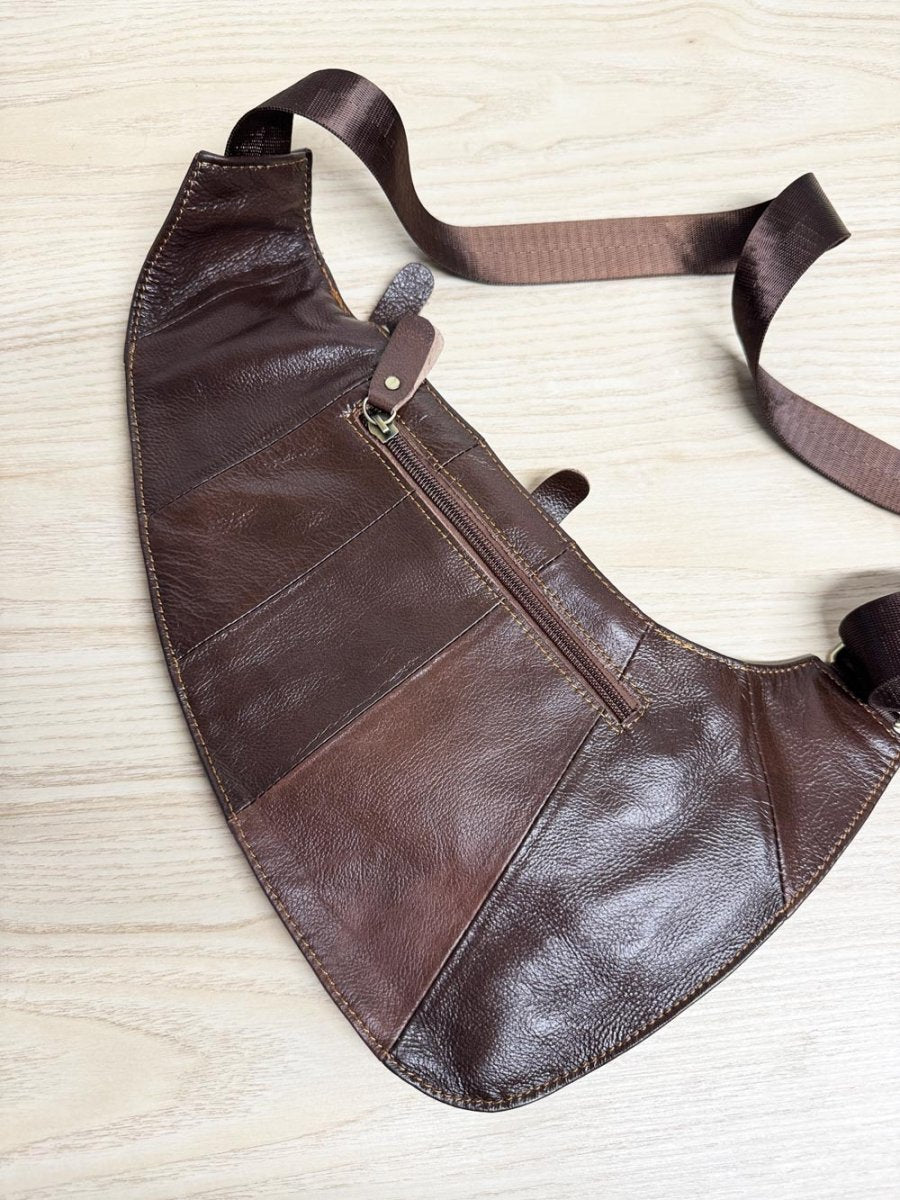 leather sling crossbody bag - good market thrift store
