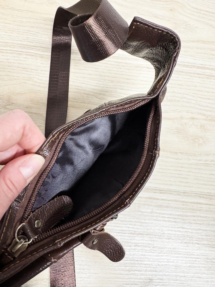 leather sling crossbody bag - good market thrift store