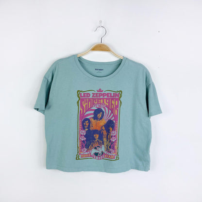 old navy 2022 led zeppelin crop tee
