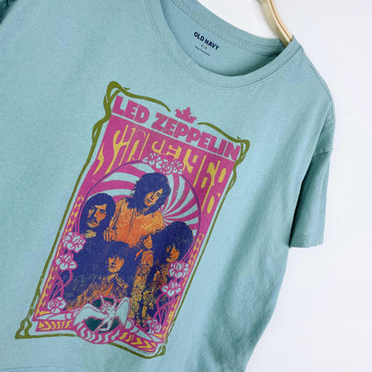old navy 2022 led zeppelin crop tee