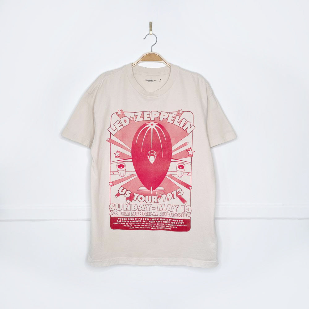 abercrombie led zeppelin us tour 1973 blimp tee